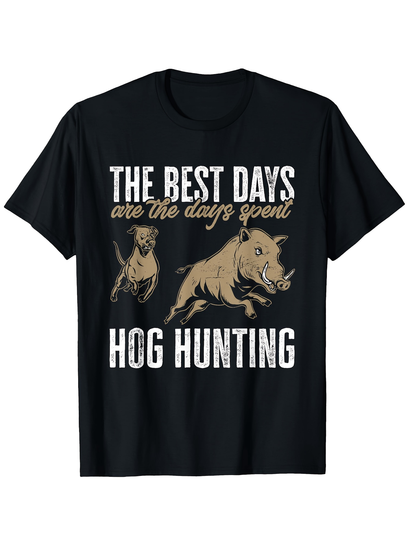 Wildman Hunting & Outdoor - Wild Hog Hunting Dog Print T-Shirt
