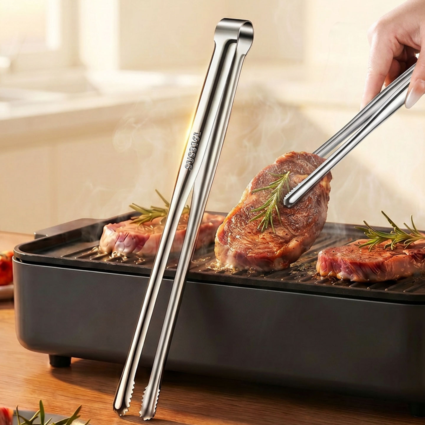Grill Tongs Meat Culinary Nipp - đánh giá và giá Outdoor Hunting Kitchen
