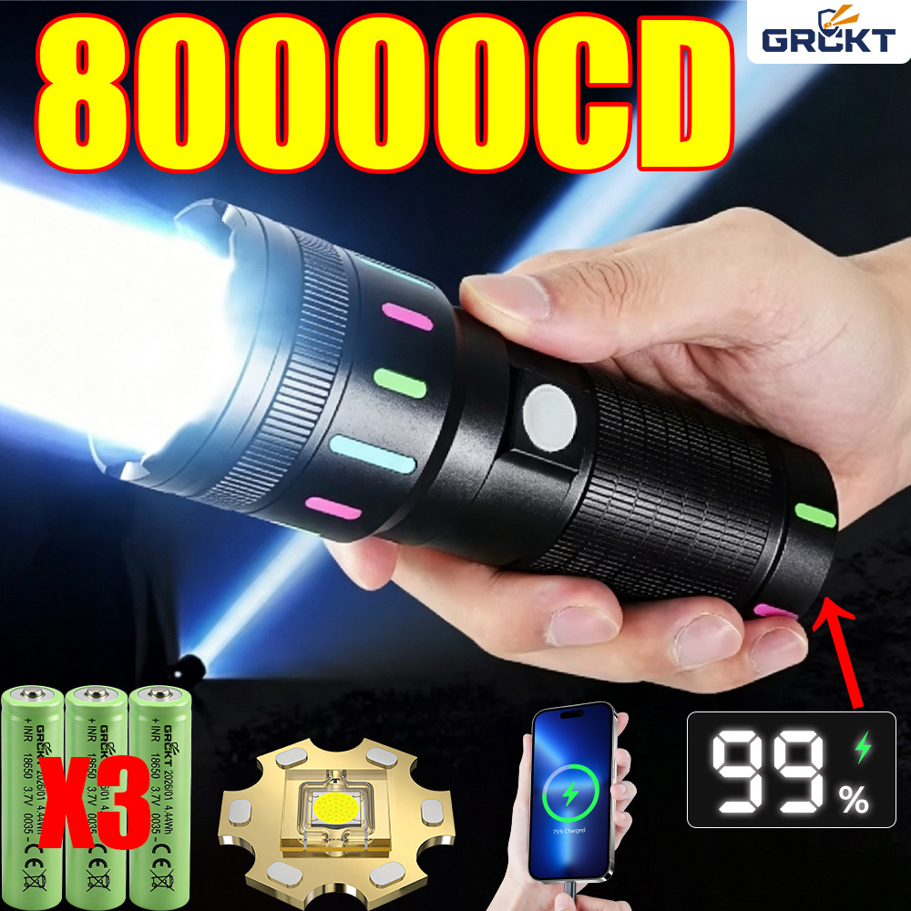 80000CD Most Powerful LED Flas - đánh giá và giá Outdoor Hunting And Fishing